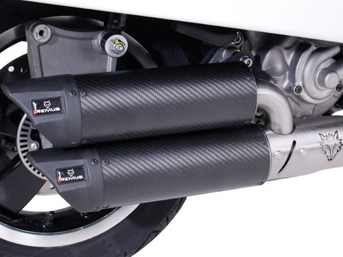REMUS Scooter RSC Dual Flow Schalldämpfer Carbon Vespa GTS 300 ie Super 2016-2018, EG BE